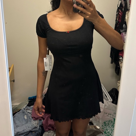 NWT Frankies Bikinis X Out From Under Rue Pointelle Mini Dress XS - Picture 7 of 7